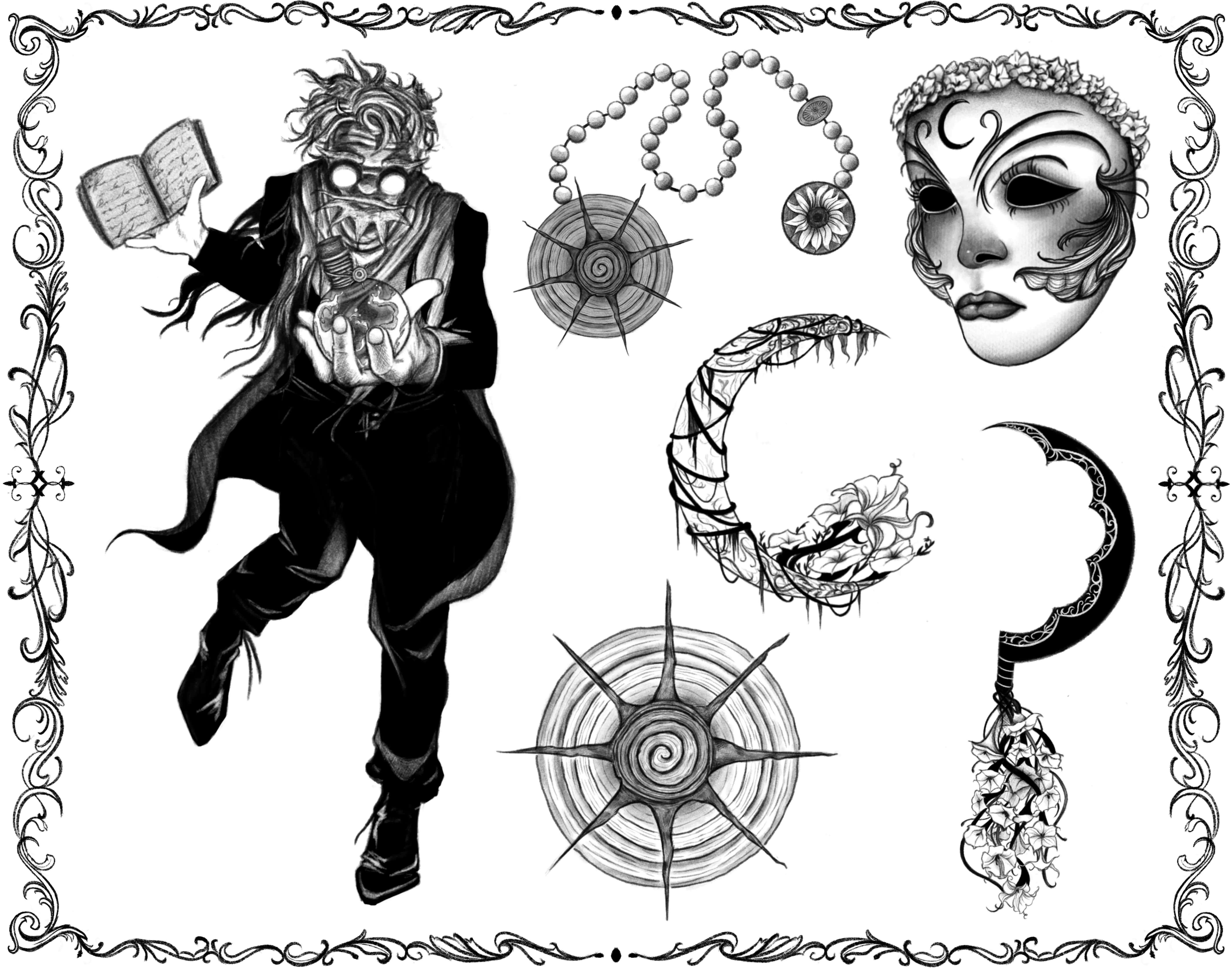 Tattoo flash: Fallen Sun